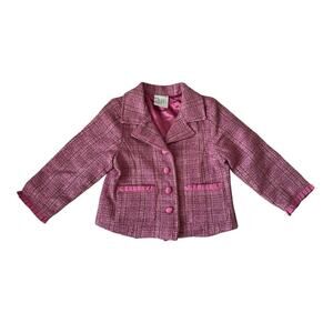 LAURA ASHLEY Blazer/jacket/Coat, Girls size 2, Pink Tweed; Adorable!!